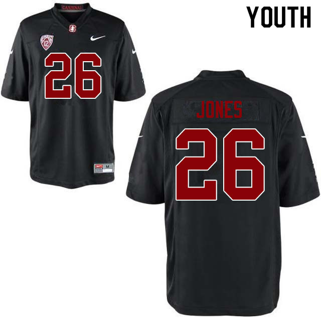 Youth #26 Brock Jones Stanford Cardinal College Football Jerseys Sale-Black - Click Image to Close